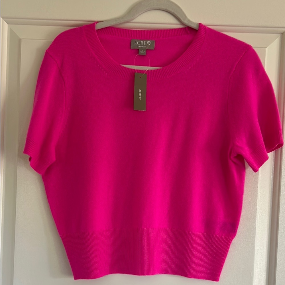 Women’s J.Crew Cashmere shrunken T-shirt. NWT. Size M